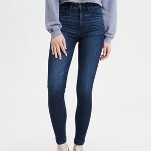 American Eagle Outfitters Women's Skinny Jeans - Dark Blue
